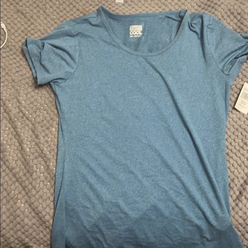 Blue athletic shirt